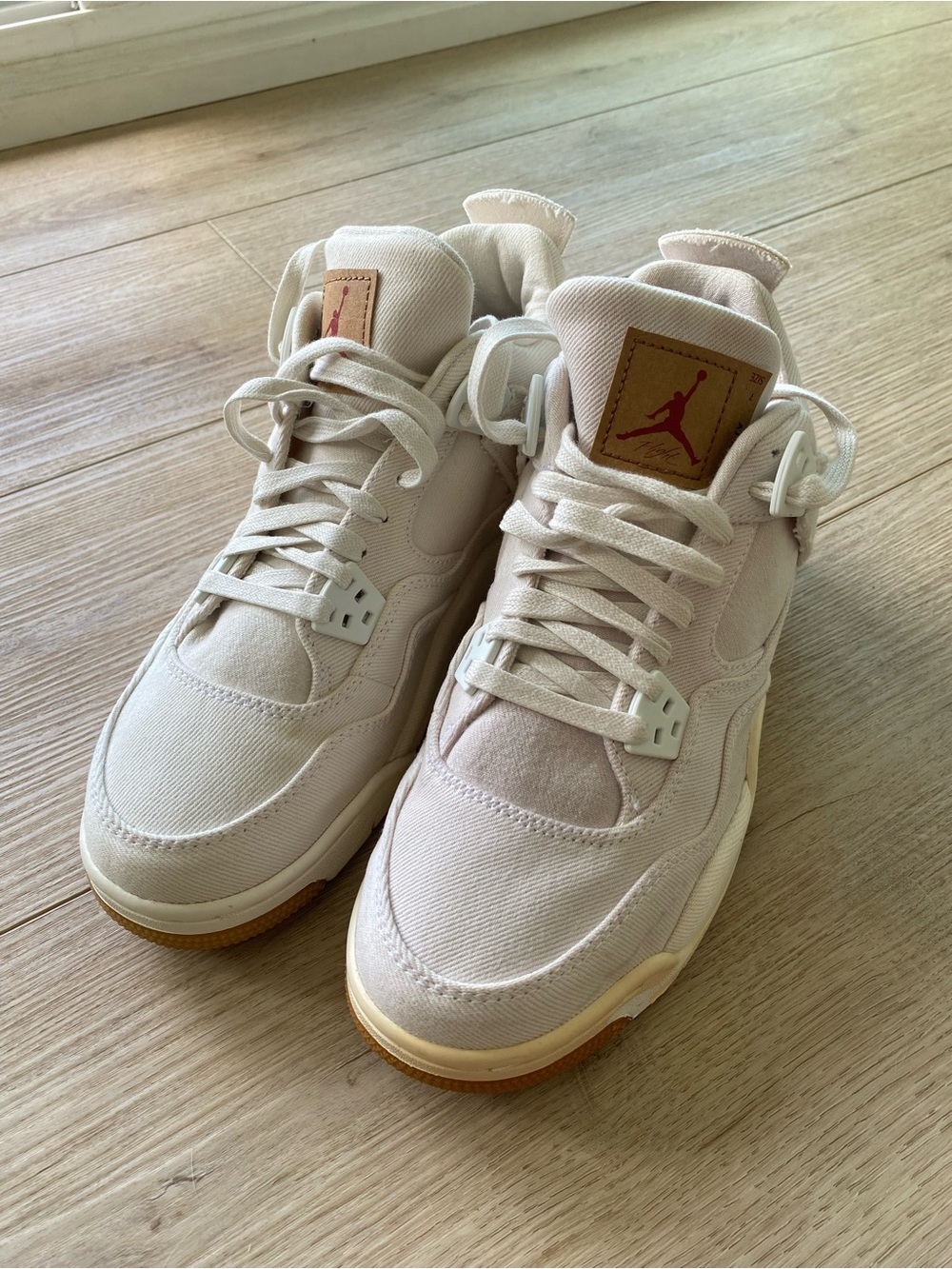 Levi's × Air Jordan 4 Retro GS 'White Denim' Size US 7 Men